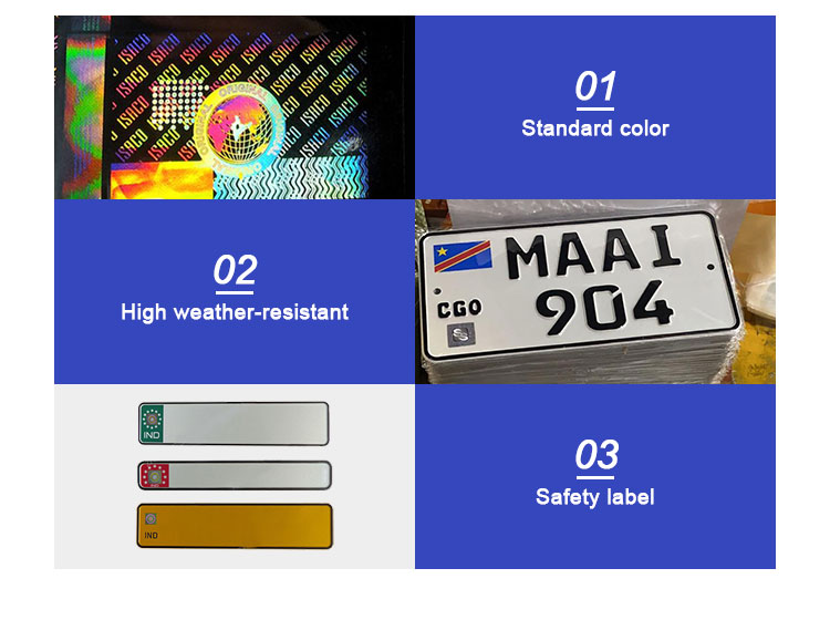 License Plate Stamped Impression Film License Plate Stamped Impression Film